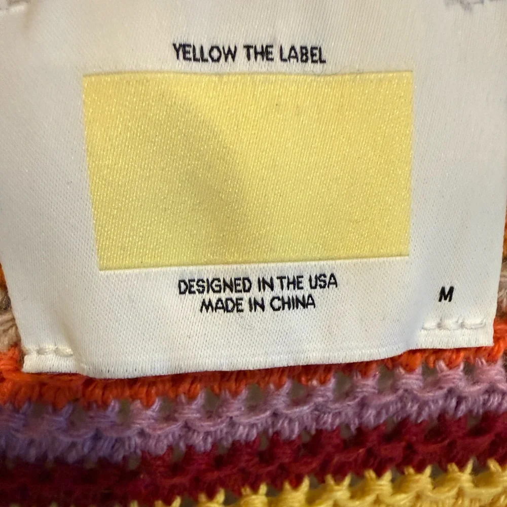 Yellow The Label Alisha knit Cropped Sweater M Multicolor Stripe Bolero Top